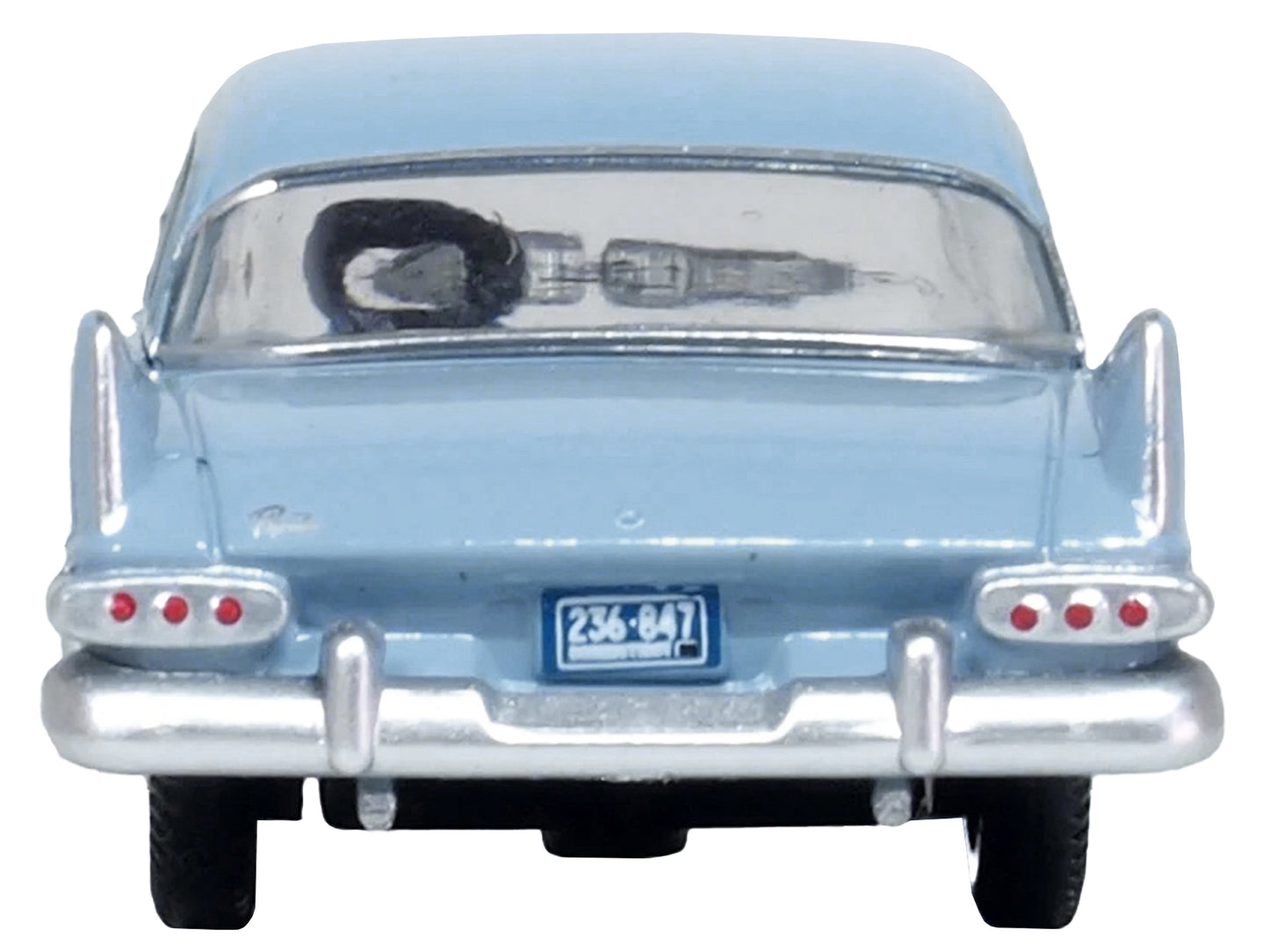 1959 Plymouth Savoy Sedan Powder Blue 1/87 (HO) Scale Diecast Model Car by Oxford Diecast