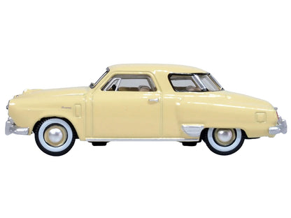 1950 Studebaker Champion Starlight Coupe Tulip Cream 1/87 (HO) Scale Diecast Model Car by Oxford Diecast