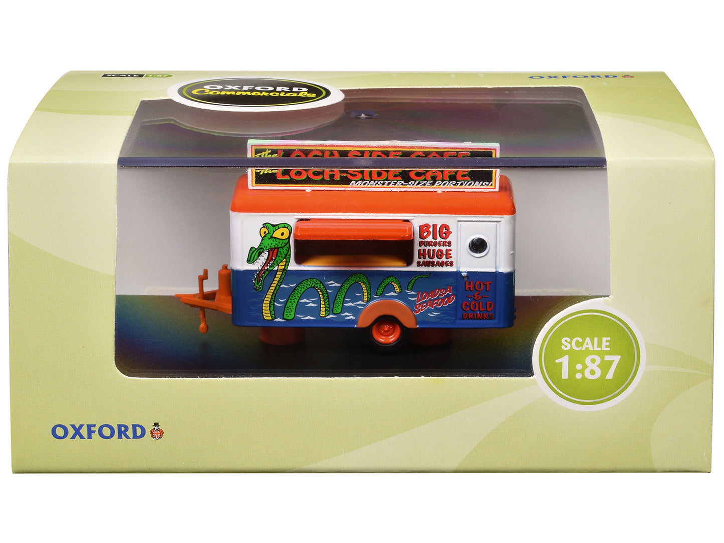 Mobile Food Trailer "Loch-Side Cafe" 1/87 (HO) Scale Diecast Model by Oxford Diecast