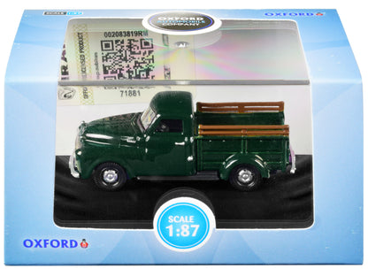 1948 Dodge B-1B Pickup Truck Dark Green 1/87 (HO) Scale Diecast Model Car by Oxford Diecast