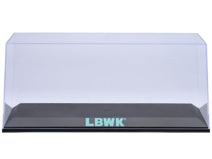 Collectible Display Show Case with Black Plastic Base and Green "LBWK" Logo for 1/18-1/24 Scale Model Cars by Autoart