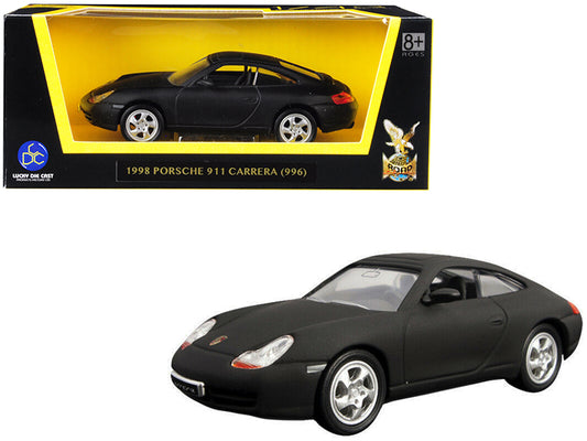 1998 Porsche 911 (996) Carrera Matt Black 1/43 Diecast Model Car by Road Signature