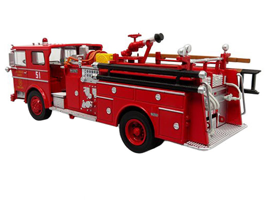 1973 Ward LaFrance Ambassador Fire Engine "Los Angeles County Fire Department" LA County FD (LACFD) "Emergency! 50th Anniversary" (1972-2022) Limited Edition to 3000 pieces Worldwide 1/50 Diecast Model by Iconic Replicas