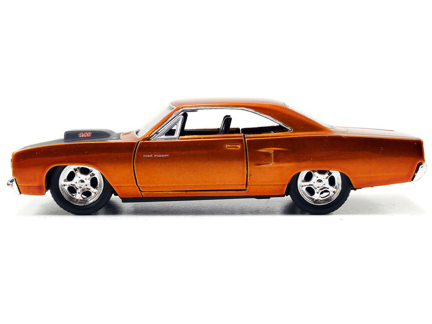 Dom's Plymouth Road Runner Orange Metallic with Matt Black Hood "Fast & Furious" Series 1/32 Diecast Model Car by Jada