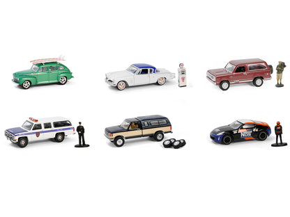 "The Hobby Shop" Set of 6 pieces Series 16 1/64 Diecast Model Cars by Greenlight