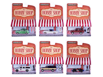 "The Hobby Shop" Set of 6 pieces Series 16 1/64 Diecast Model Cars by Greenlight