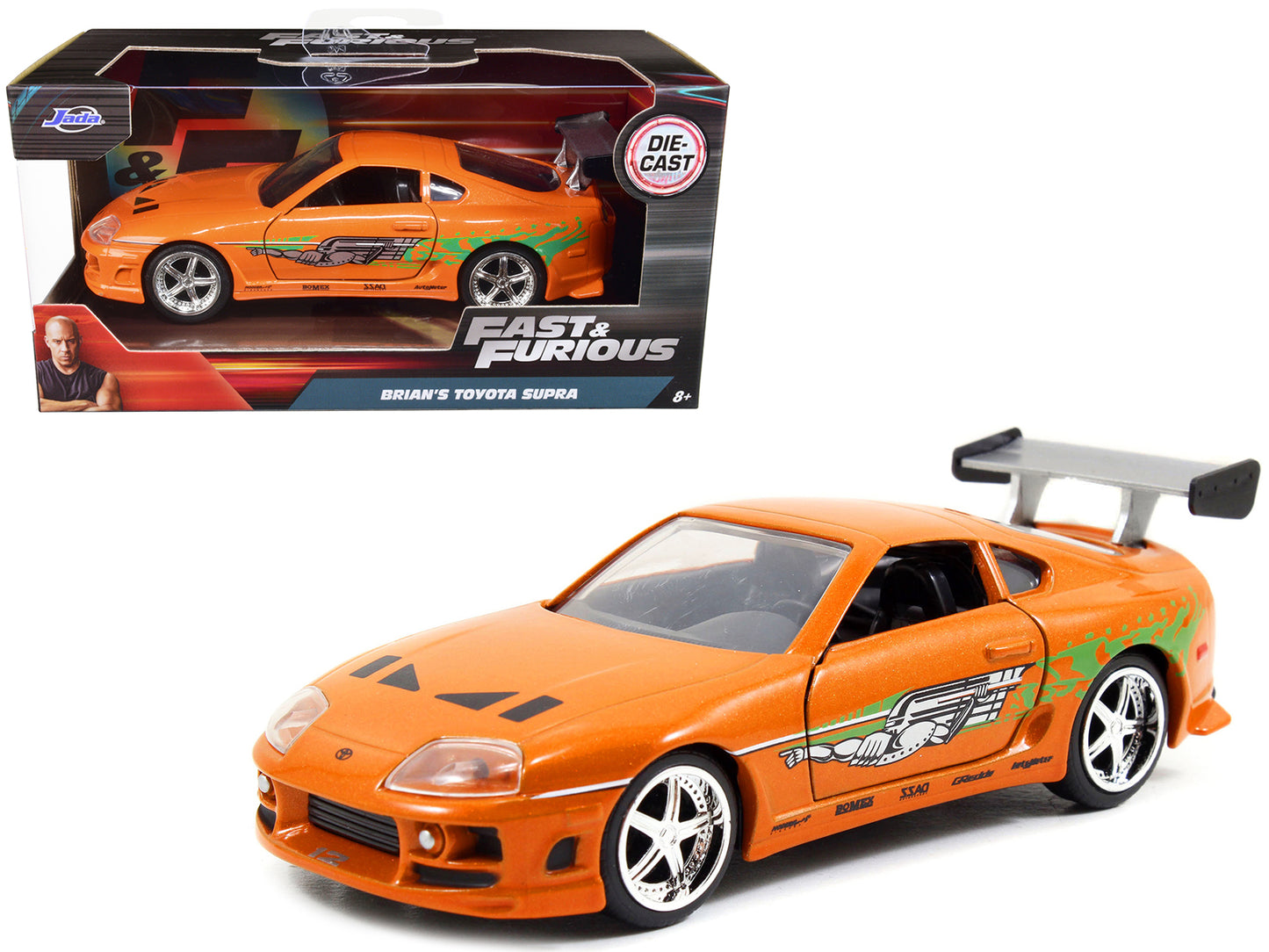 Brian's Toyota Supra Orange "Fast & Furious" Movie 1/32 Diecast Model Car by Jada