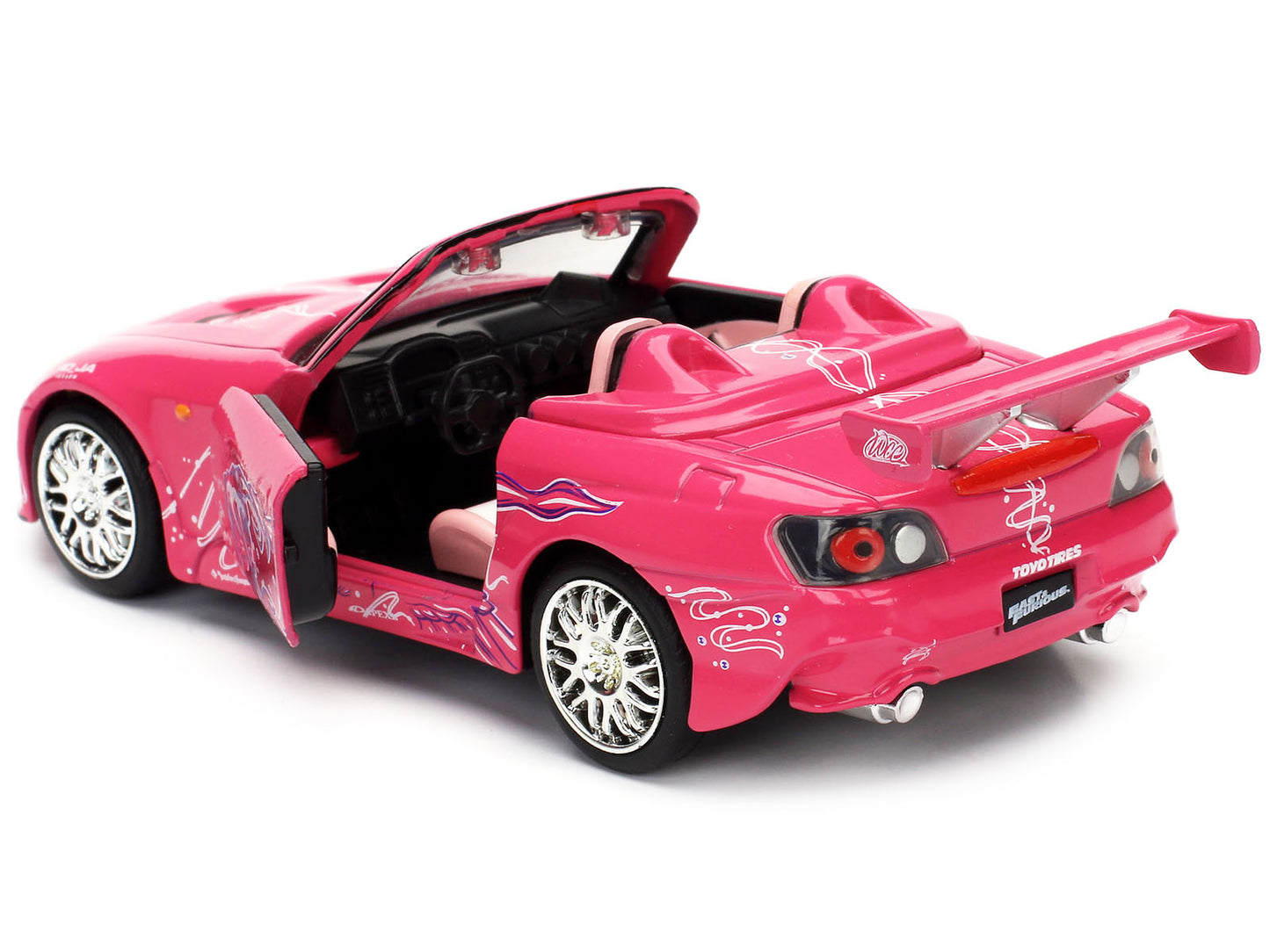 Suki's Honda S2000 Convertible Pink with Graphics "Fast & Furious" Movie 1/32 Diecast Model Car by Jada