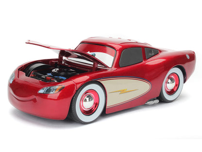 Cruising Lightning McQueen Red Metallic with Extra Wheels Disney & Pixar "Cars" Movie "Hollywood Rides" Series Diecast Model Car by Jada