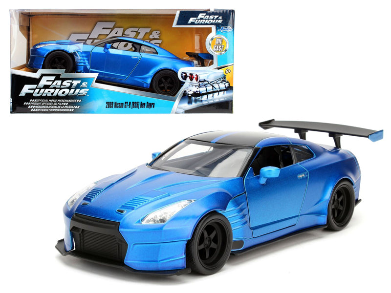 Brian's 2009 Nissan GTR R35 Blue Ben Sopra "Fast & Furious" Movie 1/24 Diecast Model Car  by Jada