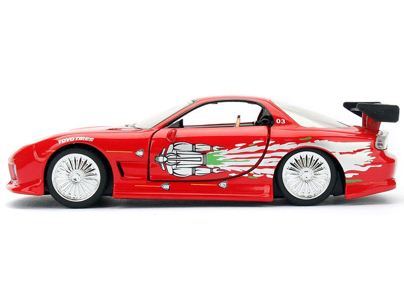 Dom's Mazda RX-7 Red with Graphics "Fast & Furious" Movie 1/32 Diecast Model Car by Jada