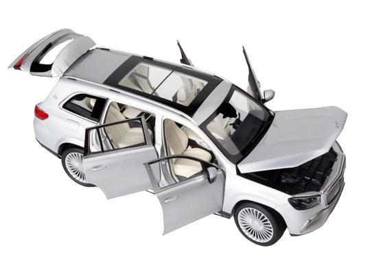 2020 Mercedes-Maybach GLS 600 Silver Metallic with Sun Roof 1/18 Diecast Model Car by Paragon Models