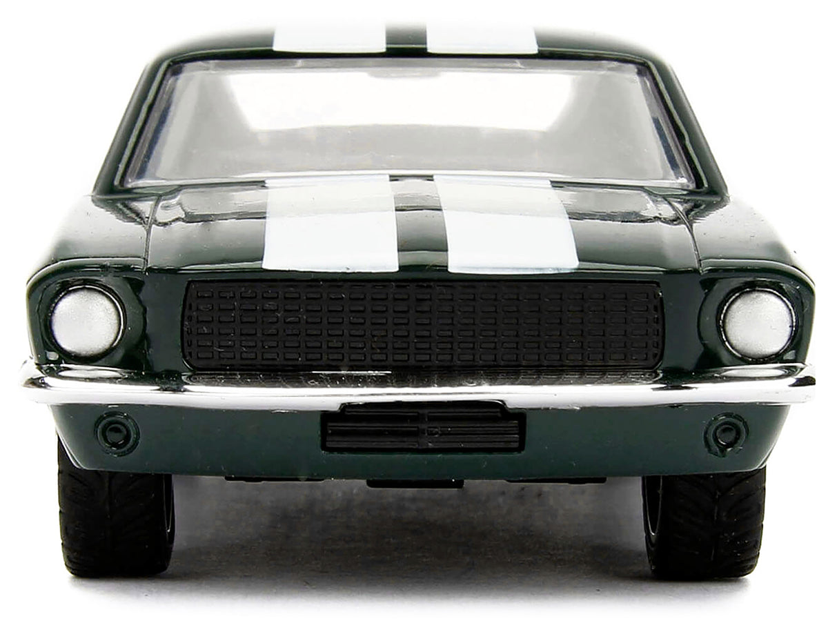 Sean's Ford Mustang Dark Green with White Stripes "Fast & Furious" Movie 1/32 Diecast Model Car by Jada