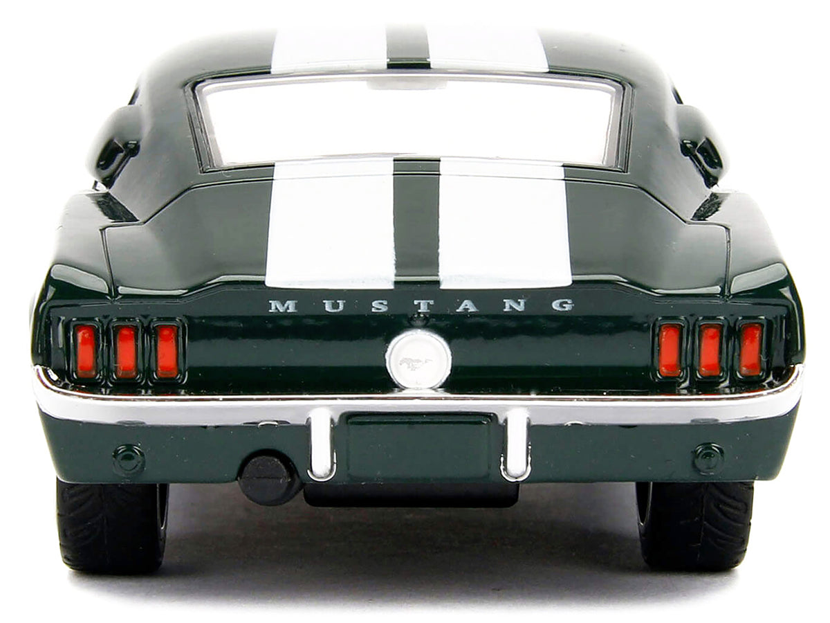 Sean's Ford Mustang Dark Green with White Stripes "Fast & Furious" Movie 1/32 Diecast Model Car by Jada