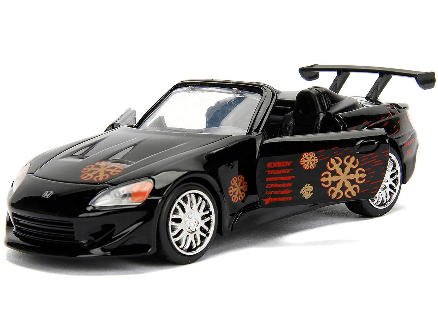 Honda S2000 Convertible Black with Graphics "Fast & Furious" Movie 1/32 Diecast Model Car by Jada