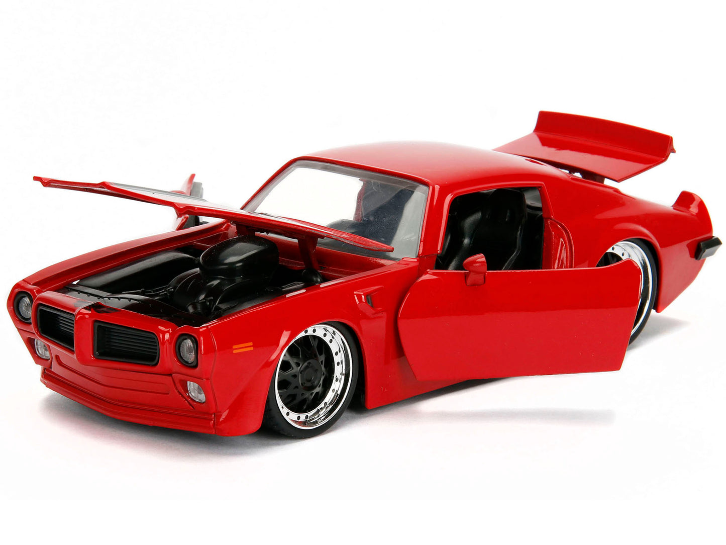 1972 Pontiac Firebird Red with Black Hood Stripe "Bigtime Muscle" Series 1/24 Diecast Model Car by Jada