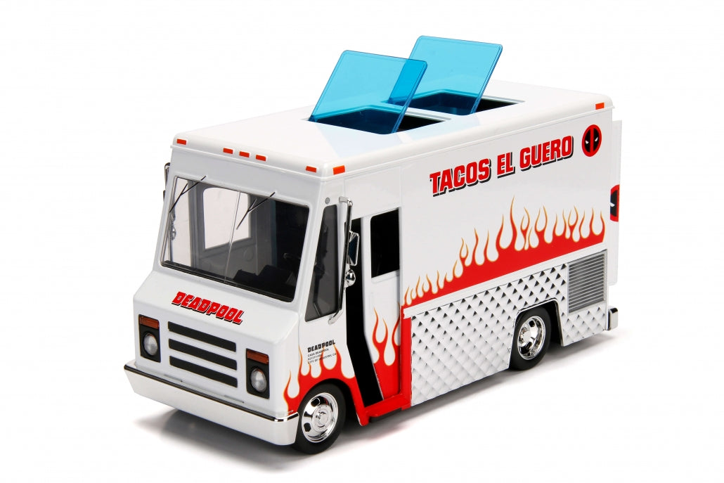 Deadpool Taco Truck with Deadpool Diecast Figurine "Marvel" Series 1/24 Diecast Model by Jada