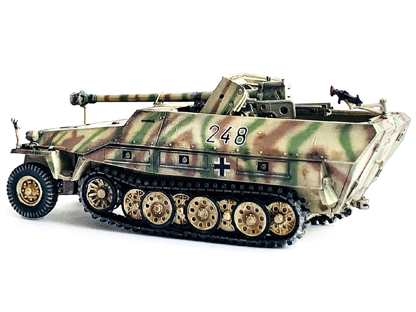 German Sd.Kfz. 251/22 Ausf.D Half-Tracked Armored Vehicle with 7.5cm PaK 40 Anti-Tank Gun "Unidentified Unit" (1944) "NEO Dragon Armor" Series 1/72 Plastic Model by Dragon Models