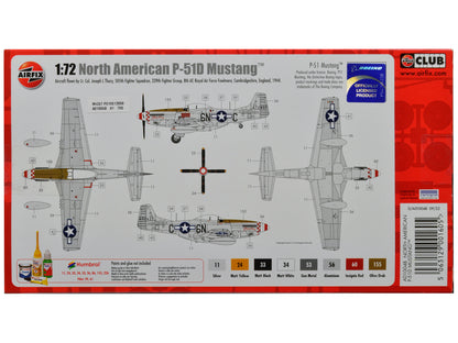 Level 1 Model Kit North American P-51D Mustang Fighter Aircraft 1/72 Plastic Model Kit by Airfix