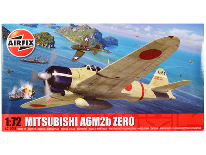 Level 1 Model Kit Mitsubishi A6M2b Zero Fighter Aircraft 1/72 Plastic Model Kit by Airfix