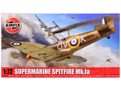 Level 1 Model Kit Supermarine Spitfire Mk.Ia Fighter Aircraft 1/72 Plastic Model Kit by Airfix