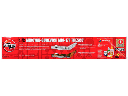 Level 2 Model Kit Mikoyan-Gurevich MiG-17F "Fresco" Fighter Aircraft with 2 Scheme Options 1/72 Plastic Model Kit by Airfix