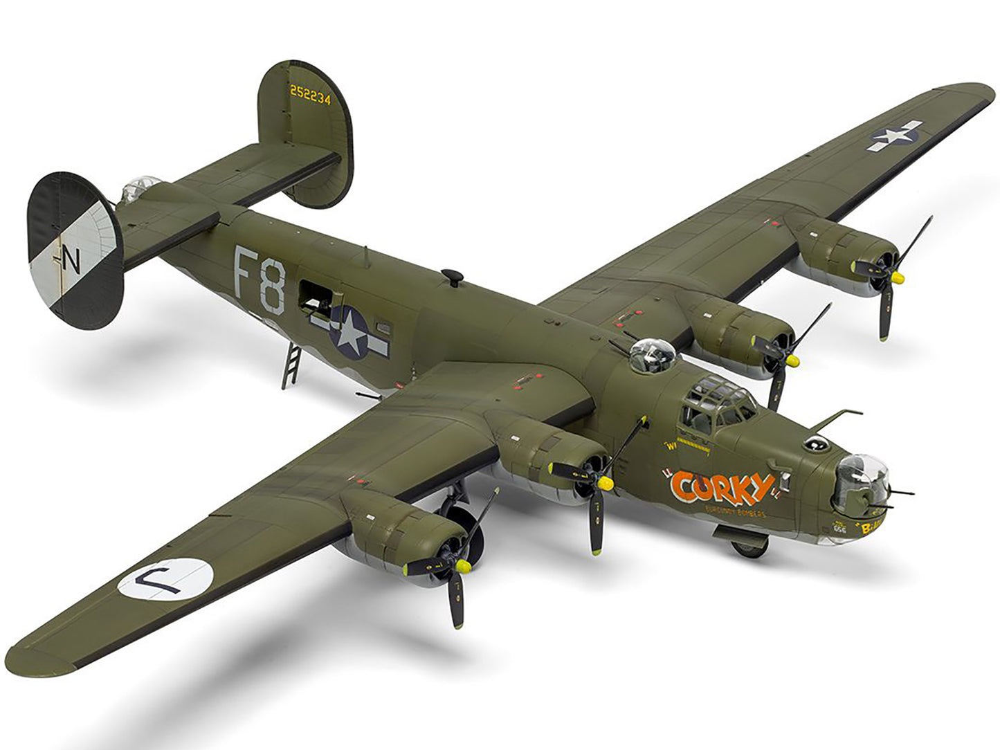 Level 3 Model Kit Consolidated B-24H Liberator Bomber Aircraft with 2 Scheme Options 1/72 Plastic Model Kit by Airfix