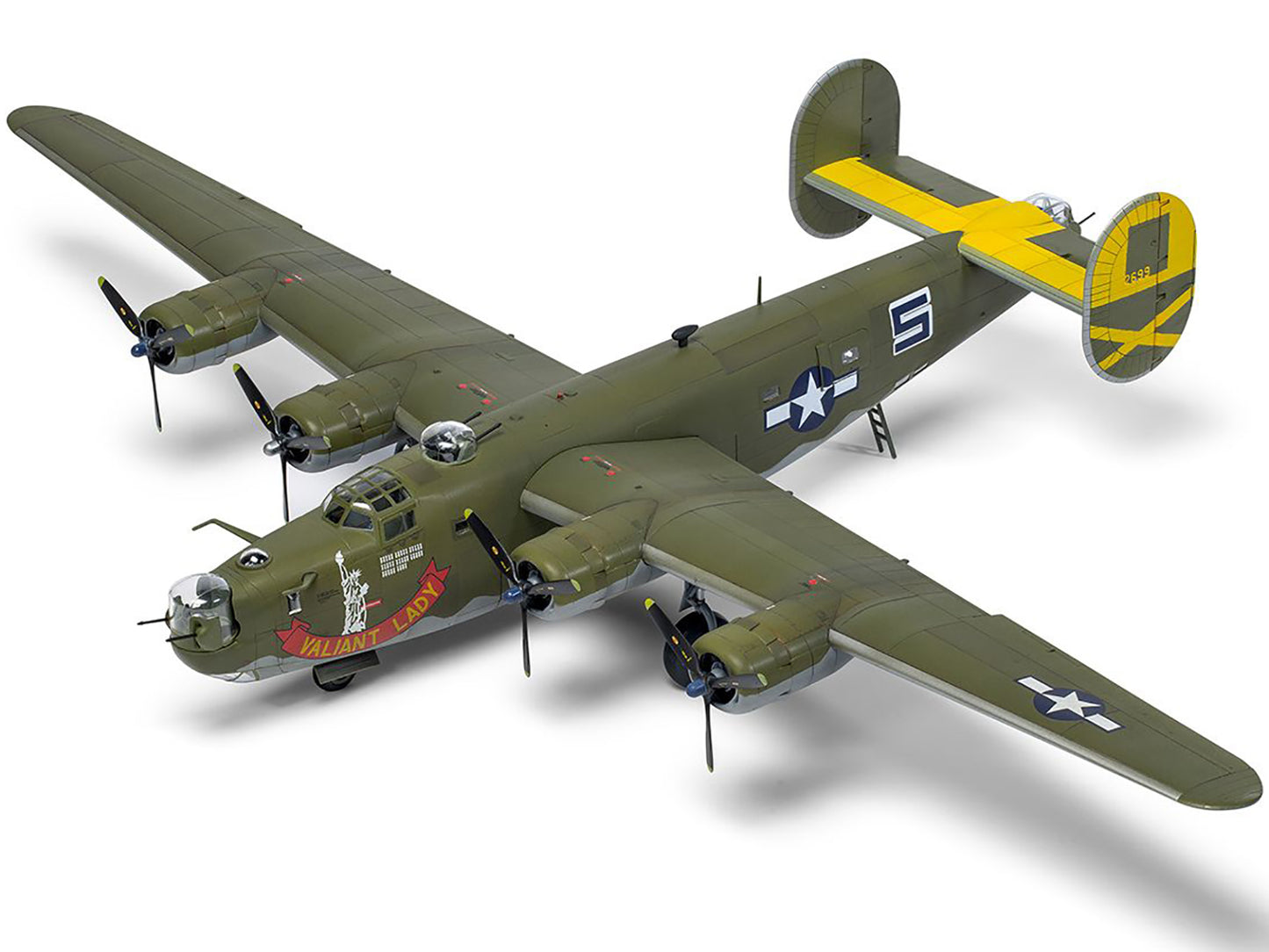 Level 3 Model Kit Consolidated B-24H Liberator Bomber Aircraft with 2 Scheme Options 1/72 Plastic Model Kit by Airfix