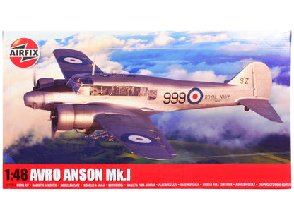 Level 3 Model Kit Avro Anson Mk.I Aircraft with 3 Scheme Options 1/48 Plastic Model Kit by Airfix