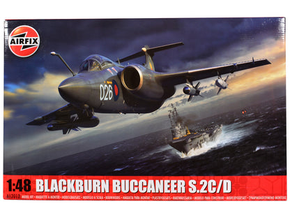 Level 4 Model Kit Blackburn Buccaneer S.2C/D Attack Aircraft with 4 Scheme Options 1/48 Plastic Model Kit by Airfix