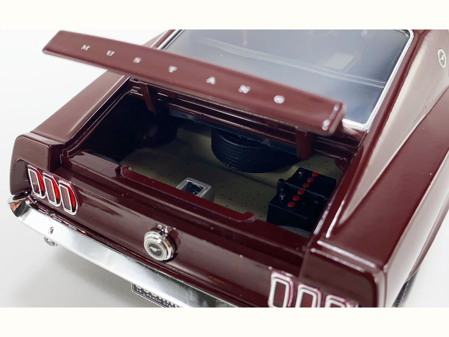 1969 Ford Mustang Boss 429 Burgundy Metallic Limited Edition to 435 pieces Worldwide 1/18 Diecast Model Car by ACME