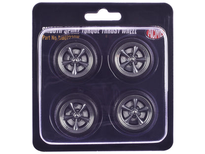 Smooth Spoke Torque Thrust Wheel and Tire Set of 4 piece for 1/18 Scale Models by ACME