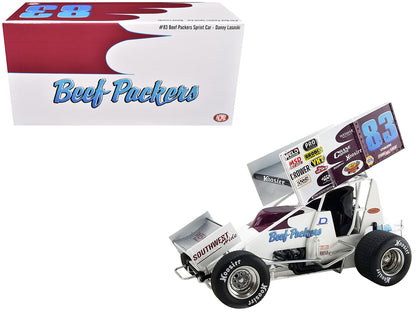 Winged Sprint Car #83 Danny Lasoski "Beef Packers" "National Sprint Car Hall of Fame" 1/18 Diecast Model Car by ACME