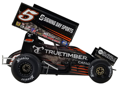 Winged Sprint Car #5 Spencer Bayston "TrueTimber Camo" CJB Motorsports "Rookie of the Year" "World of Outlaws" (2022) 1/18 Diecast Model Car by ACME