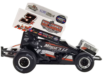 Winged Sprint Car #3Z Brock Zearfoss "Moose's LZ Bar and Grill" Brock Zearfoss Racing "World of Outlaws" (2023) 1/18 Diecast Model Car by ACME