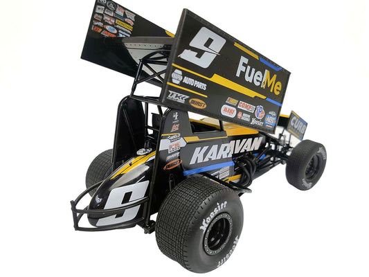 Winged Sprint Car #9 Kasey Kahne "Karavan - Fuel Me" Kasey Kahne Racing "World of Outlaws" (2023) 1/18 Diecast Model Car by ACME