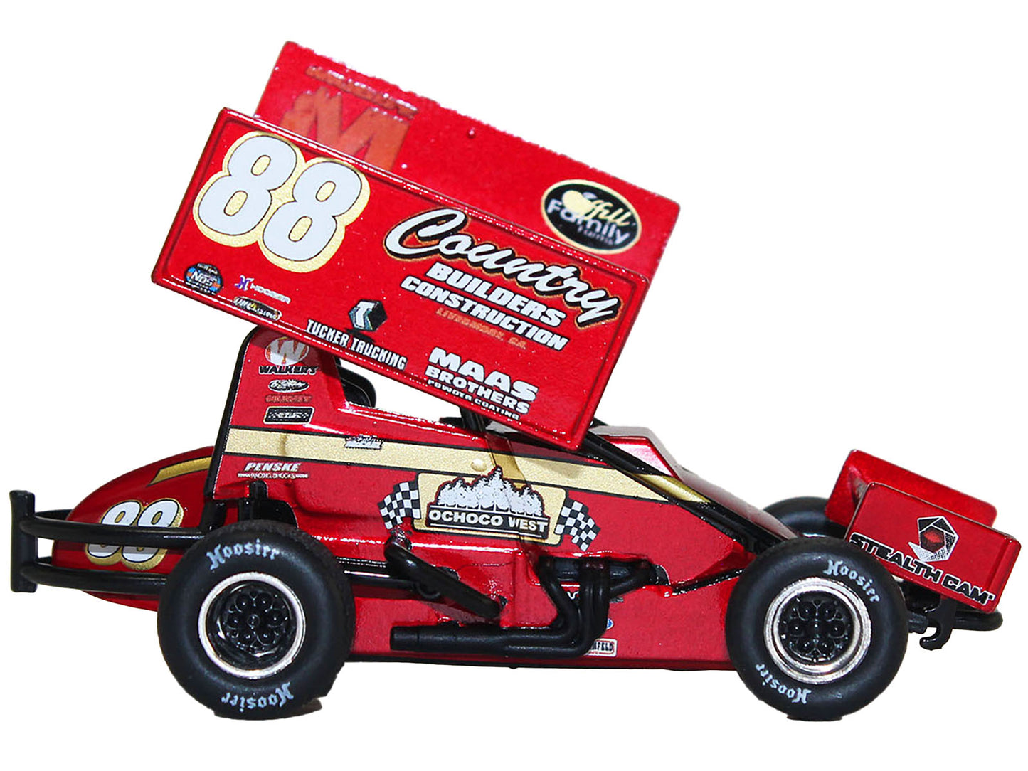 Winged Sprint Car #88 Austin McCarl "Country Builders Construction" Country Builders Racing "World of Outlaws" (2023) 1/18 Diecast Model Car by ACME