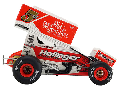 Winged Sprint Car #5W Lucas Wolfe "Old Milwaukee" Allebach Racing "World of Outlaws" (2024) 1/50 Diecast Model Car by ACME