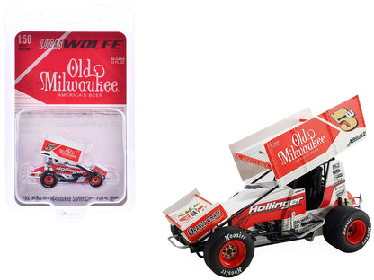 Winged Sprint Car #5W Lucas Wolfe "Old Milwaukee" Allebach Racing "World of Outlaws" (2024) 1/50 Diecast Model Car by ACME