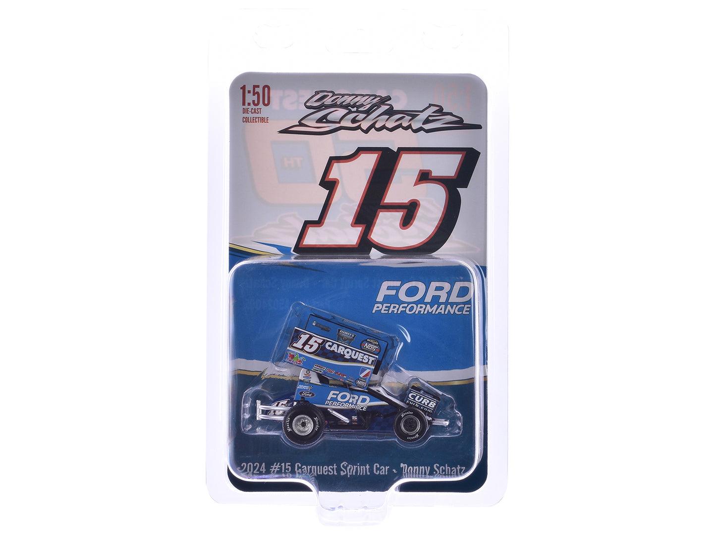 Winged Sprint Car #15 Donny Schatz "Carquest" Curb-Agajanian Racing "World of Outlaws" (2024) 1/50 Diecast Model Car by ACME