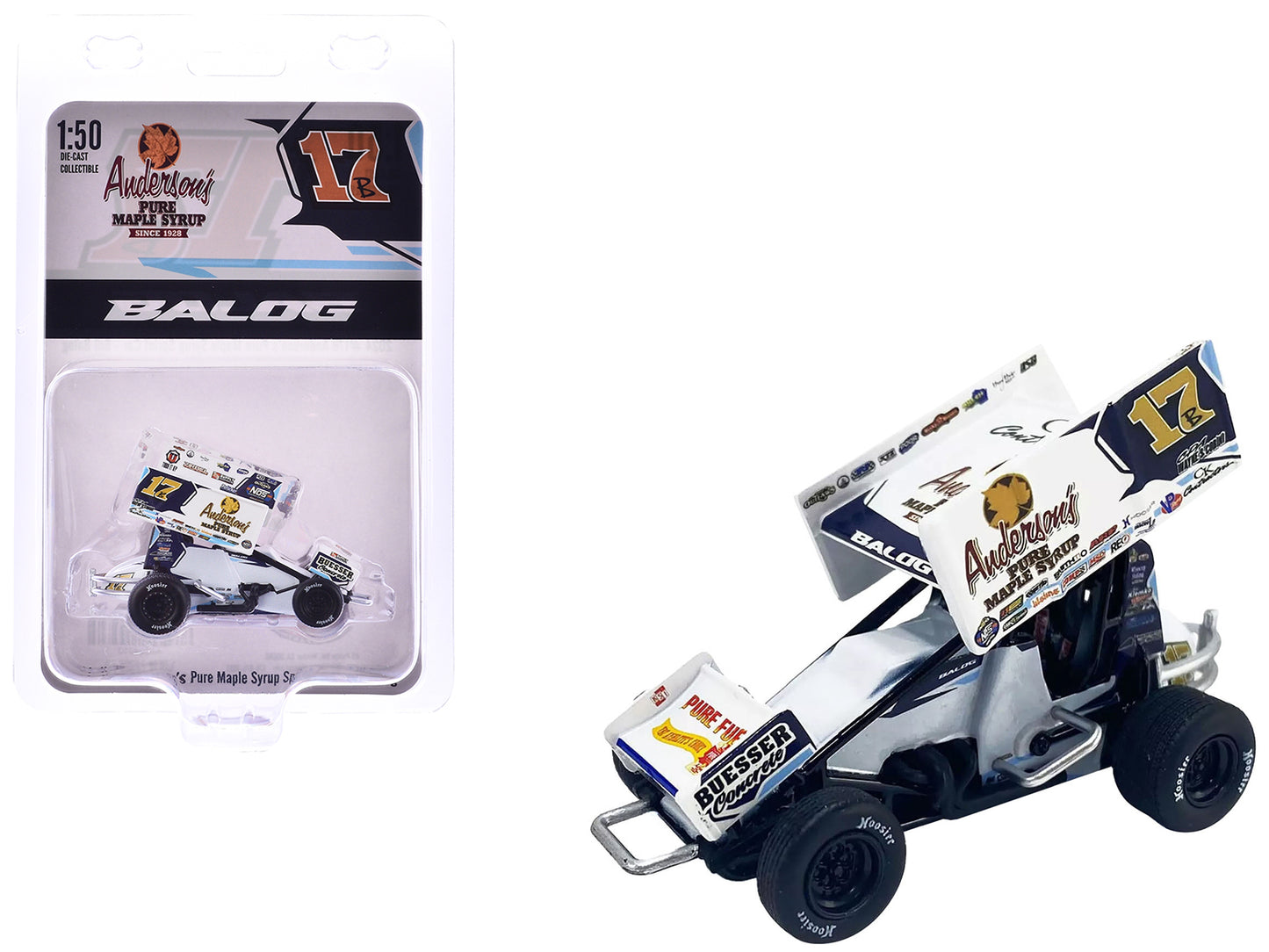 Winged Sprint Car #17B Bill Balog "Anderson's Pure Maple Syrup" Bill Balog Racing "World of Outlaws" (2024) 1/50 Diecast Model Car by ACME