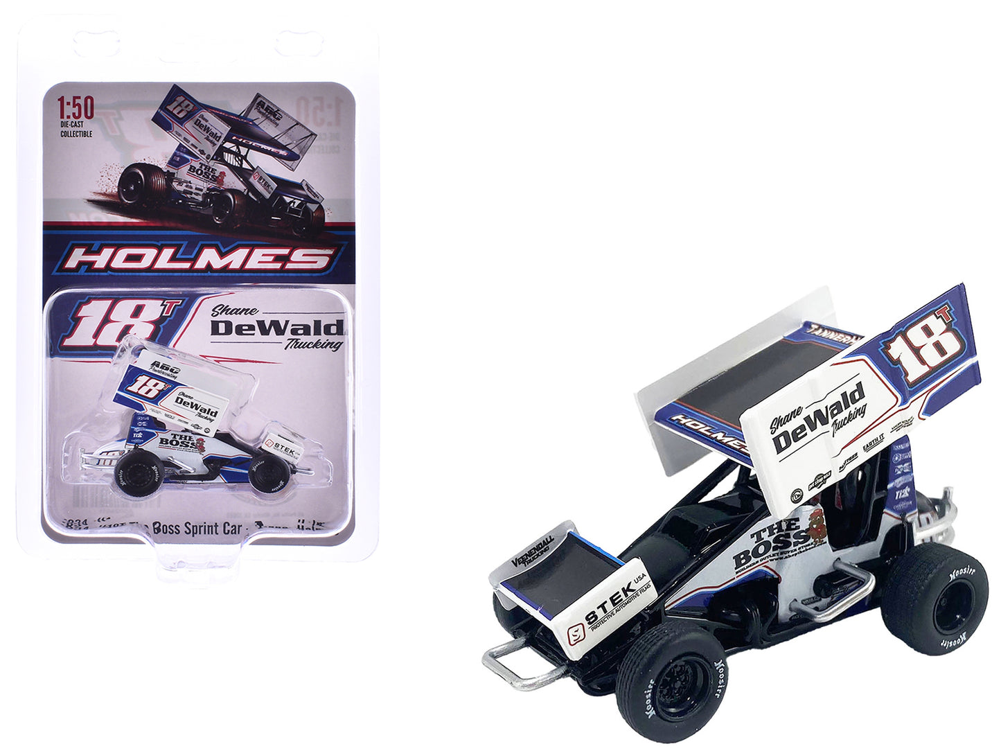 Winged Sprint Car #18T Tanner Holmes "Shane Dewald Trucking - The Boss" Tanner Holmes Racing "World of Outlaws" (2024) 1/50 Diecast Model Car by ACME