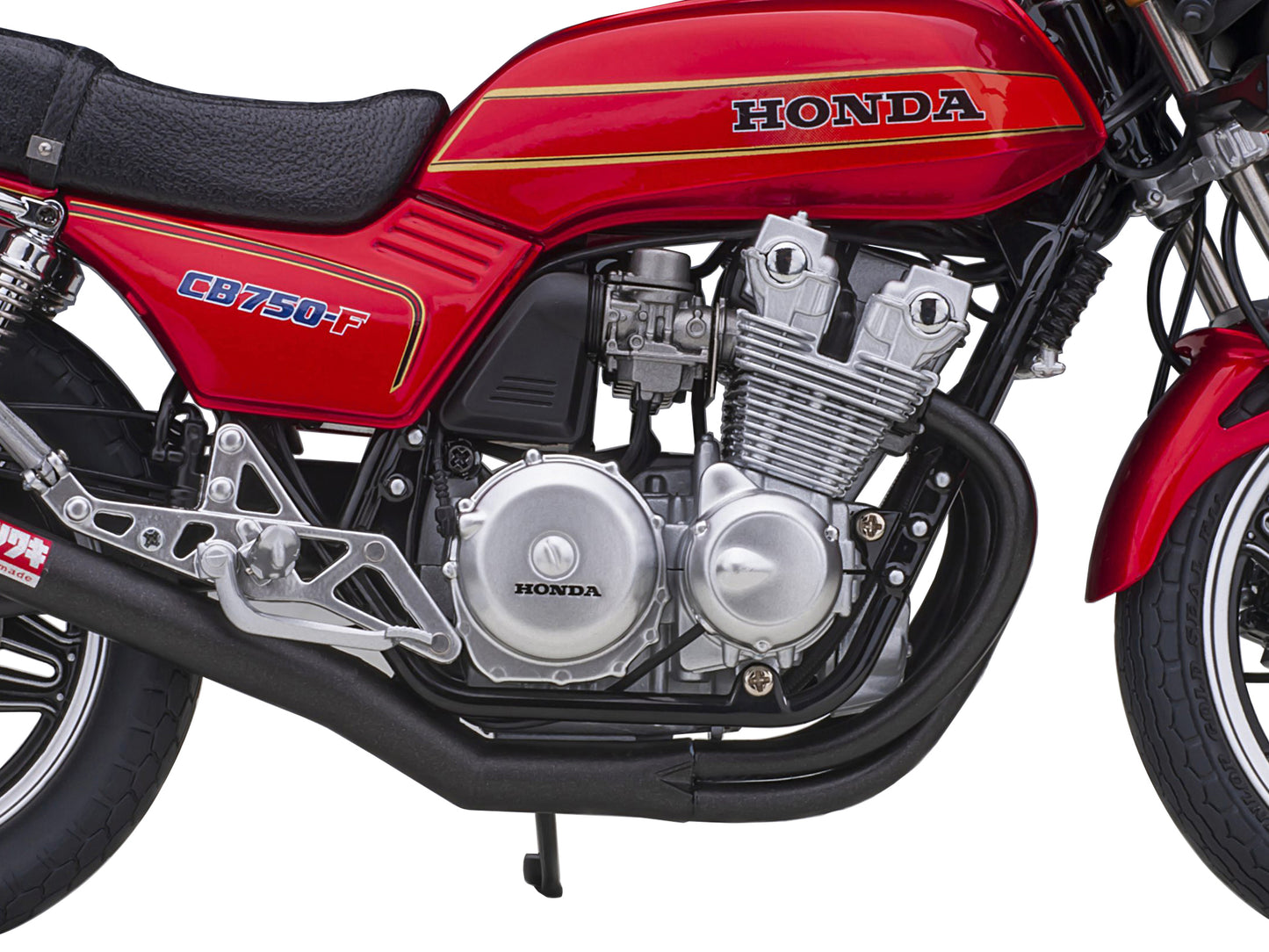 Honda CB750F Motorcycle Red with Helmet "Baribari Legend" (1986) OVA 1/12 Model by Autoart