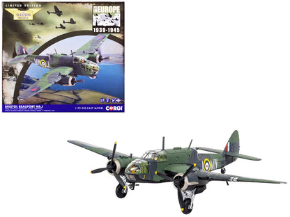 Bristol Beaufort Mk.1 Bomber Plane L9866 RAF 217 Squadron St. Eval Cornwall "Attack Against German Cruiser Admiral Hipper" (1st February 1941) "The Aviation Archive" Series 1/72 Diecast Model by Corgi