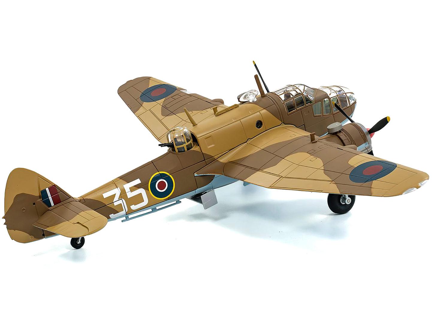 Bristol Beaufort MkIa Bomber Aircraft "EK979 Middle East Check and Conversion Unit" (1944) British Royal Air Force "The Aviation Archive" Series 1/72 Diecast Model by Corgi