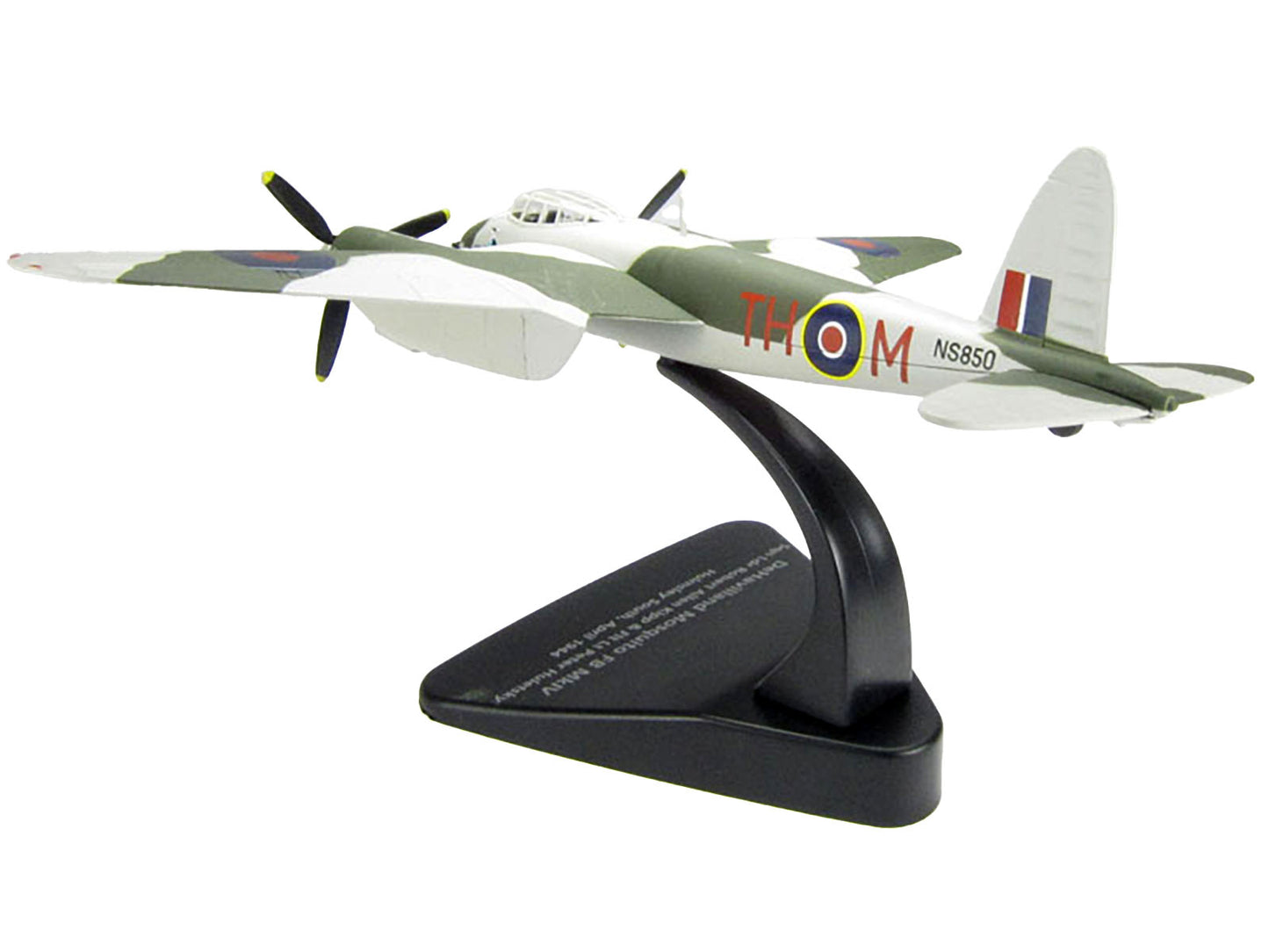 DeHavilland Mosquito FB MKVI Combat Aircraft "Sqd. Ldr. Robert Allen Kip and Flt. Lt. Peter Huletsky Holmsley South" (1944) Royal Air Force "Oxford Aviation" Series 1/72 Diecast Model Airplane by Oxford Diecast