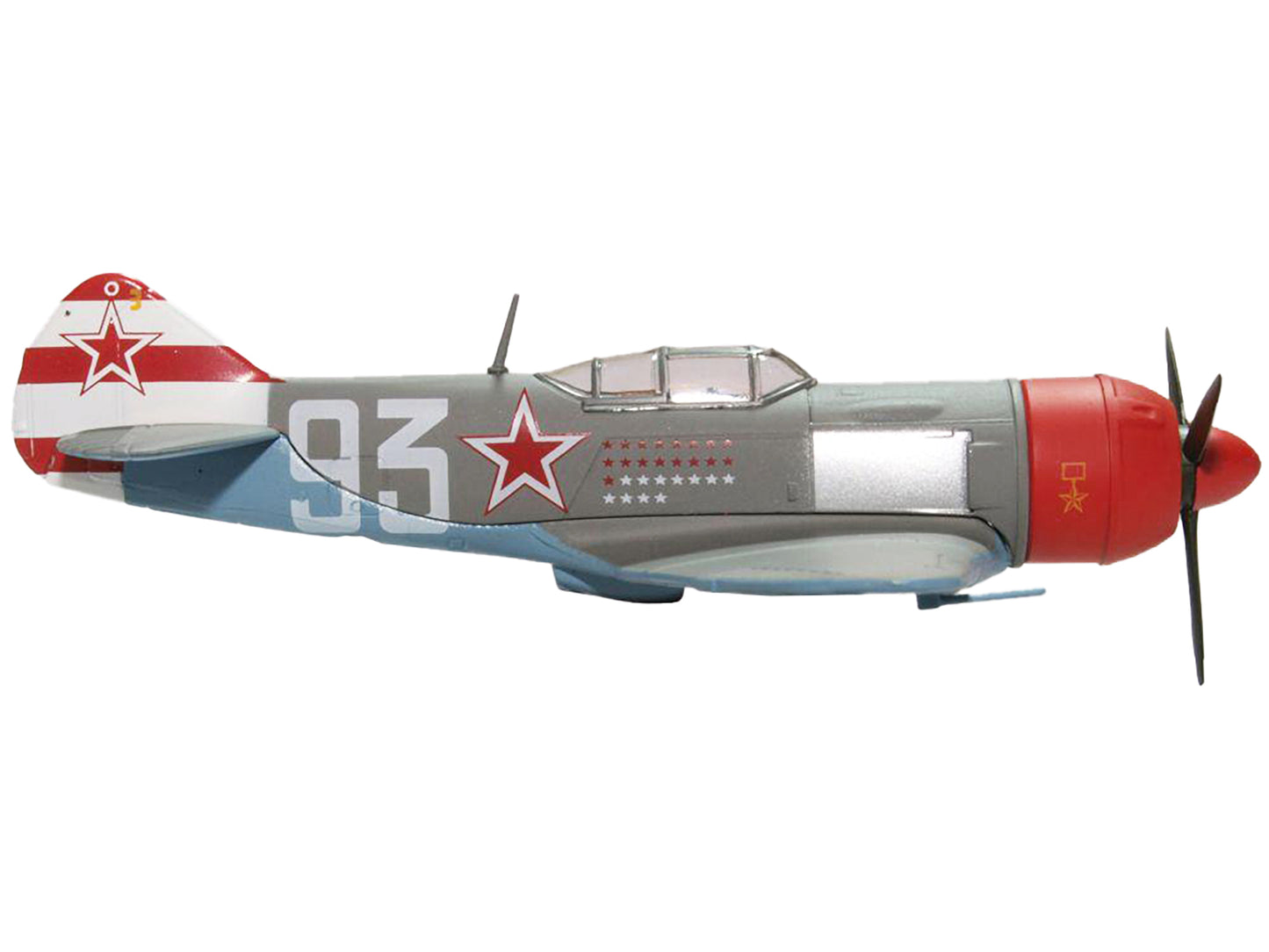 Lavochkin LA7 Fighter Plane Sergei Federovich Dolgushin 156th Fighter Regiment (1945) "Oxford Aviation" Series 1/72 Diecast Model Airplane by Oxford Diecast