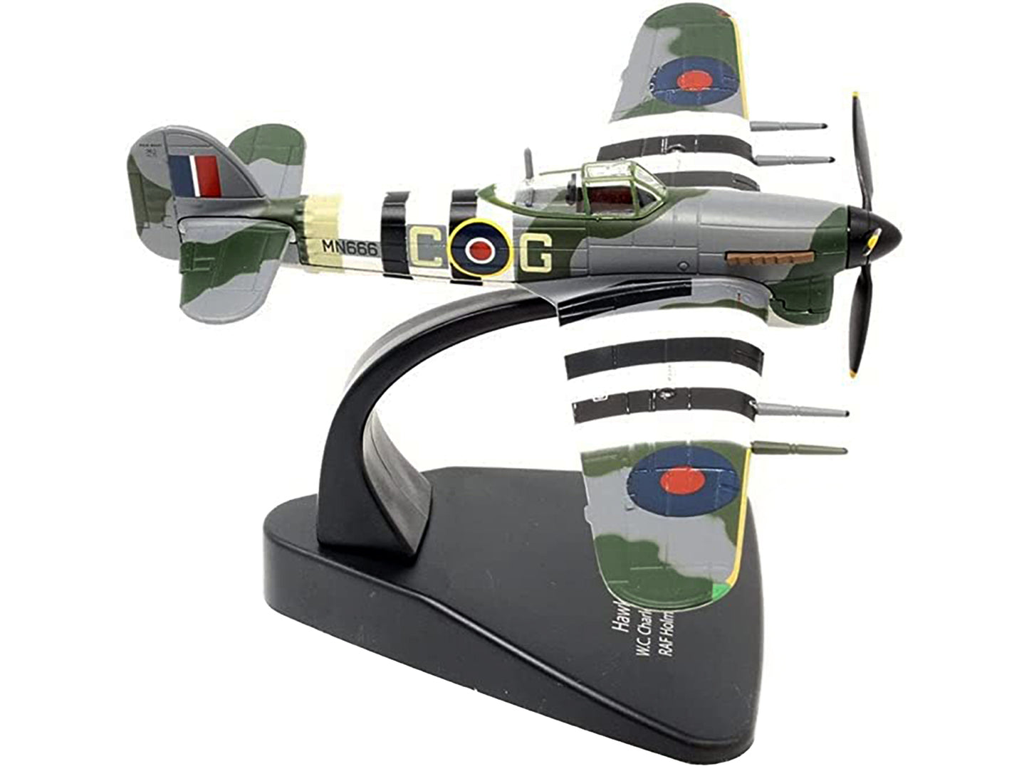 Hawker Typhoon 1B War Plane W.C. Charles Green 121 Squadron RAF Holmsley South (June 1944) "Oxford Aviation" Series 1/72 Diecast Model Airplane by Oxford Diecast