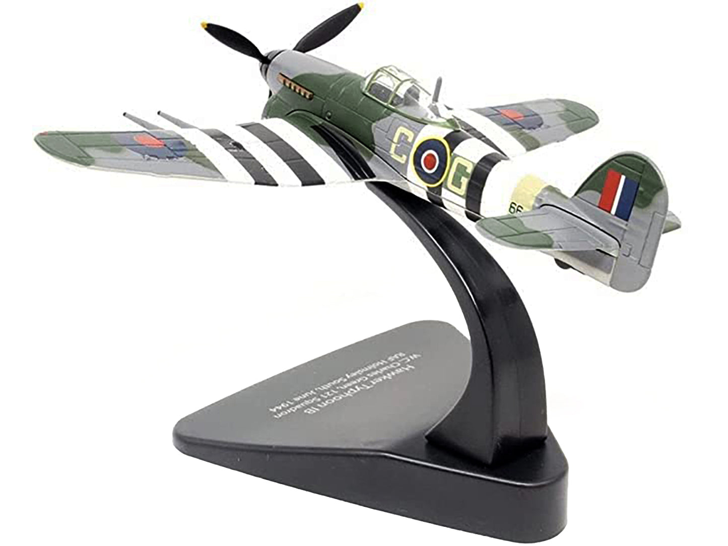 Hawker Typhoon 1B War Plane W.C. Charles Green 121 Squadron RAF Holmsley South (June 1944) "Oxford Aviation" Series 1/72 Diecast Model Airplane by Oxford Diecast