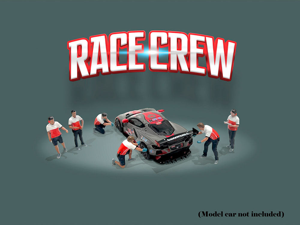 "Race Crew" 6 piece Diecast Figure Set (6 Figures) Limited Edition to 3600 pieces Worldwide for 1/64 Scale Models by American Diorama